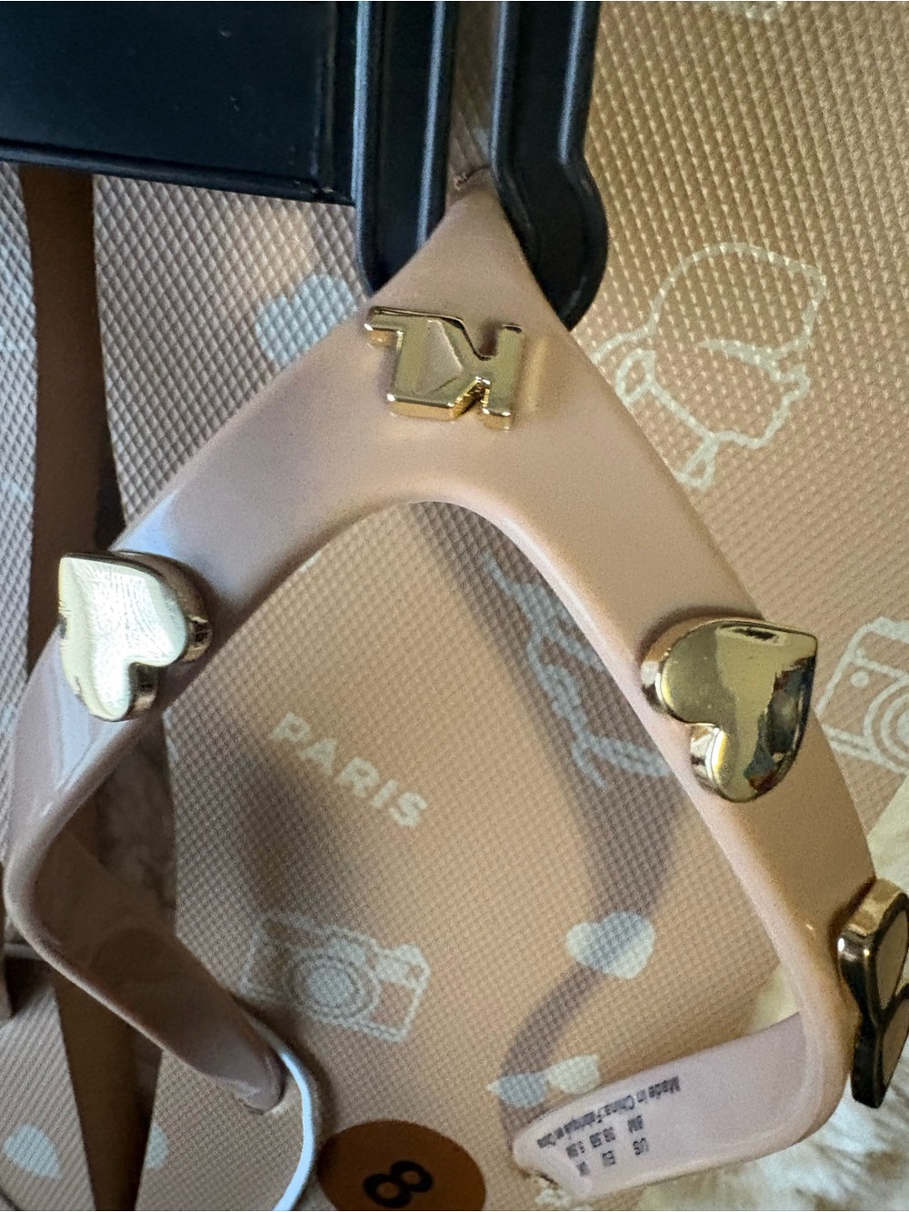 Karl Lagerfeld Nude Logo Flip Flop Sandals - Picture 2 of 7